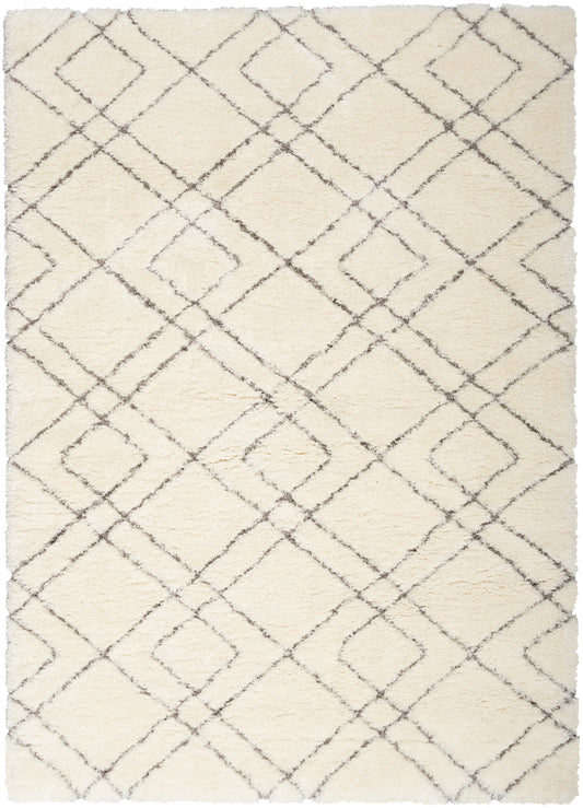 Nourison Dreamy Shag 5'3" x 7'3" Ivory Shag Indoor Rug