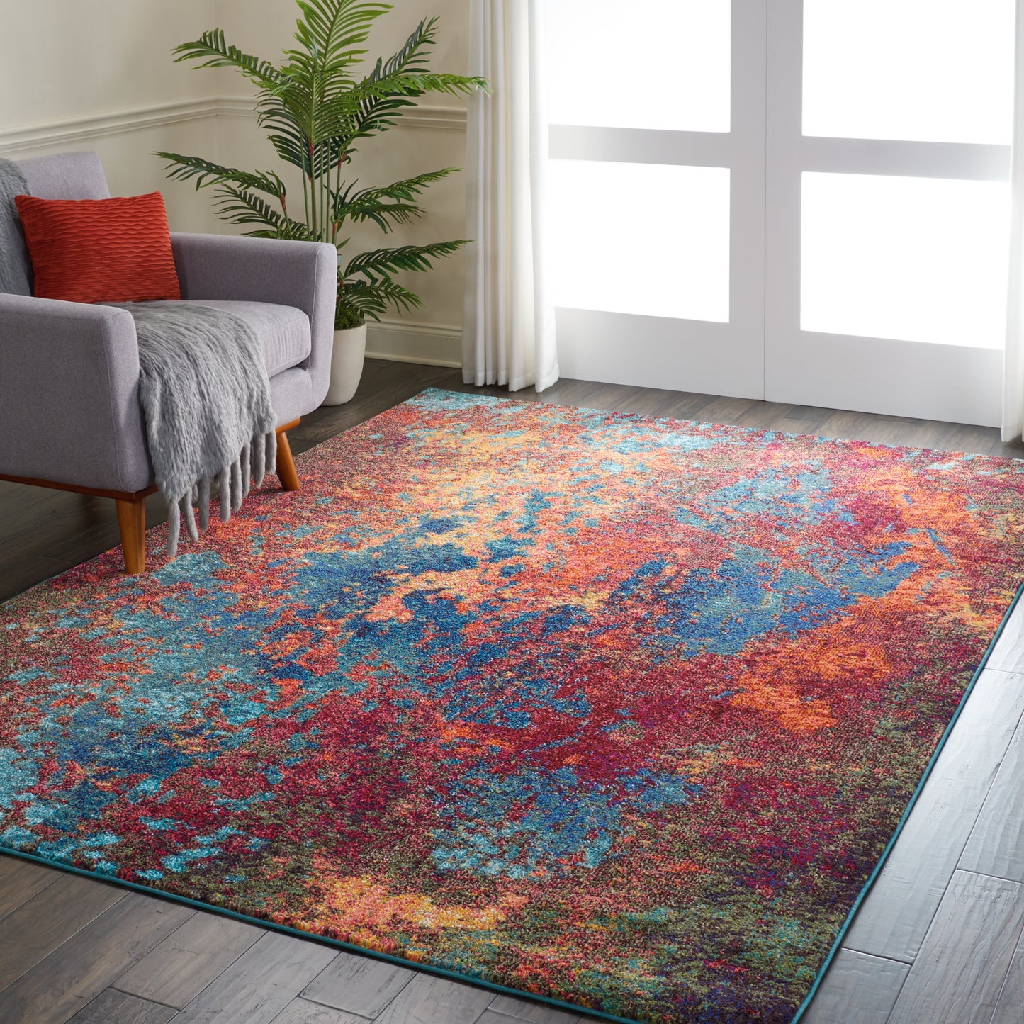 Nourison Celestial 6'7" x 9'7" Atlantic Modern Indoor Rug