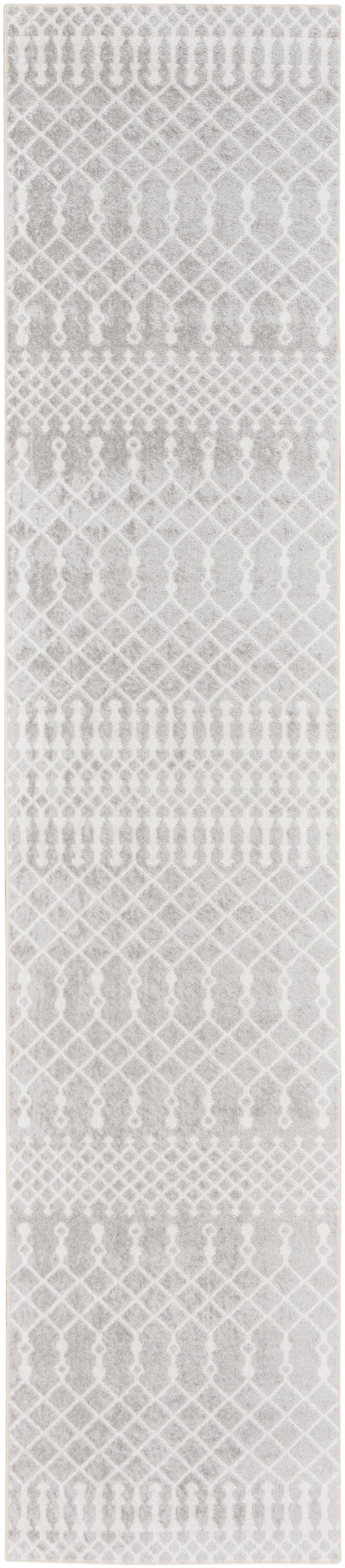 Nourison Astra Machine Washable 2'2" x 8' Grey Bohemian Indoor Rug