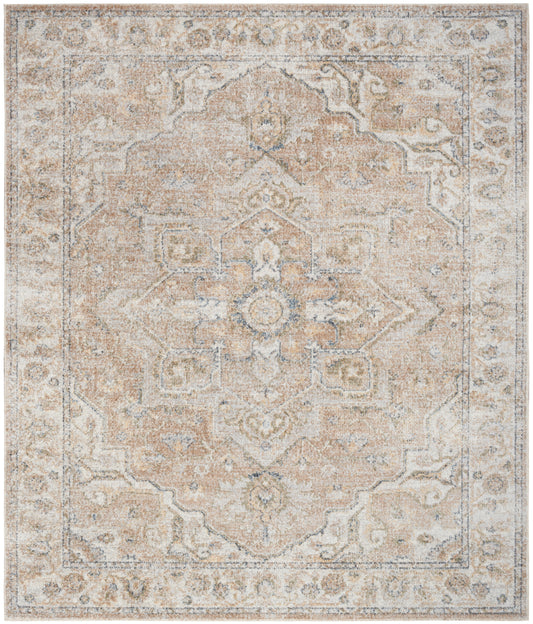 Nourison Astra Machine Washable 9' x 12' Beige Vintage Indoor Rug