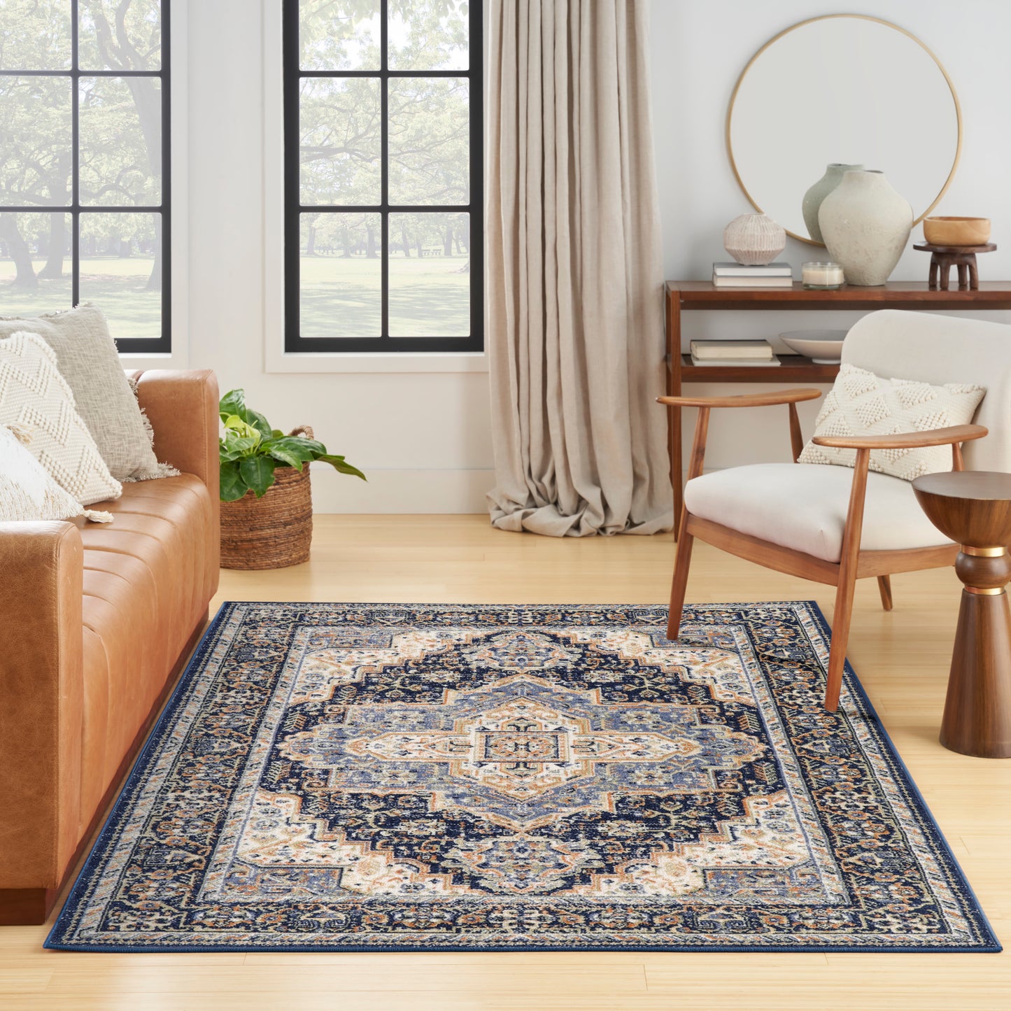 Nourison Nourison Essentials Persian 4' x 6' Navy Vintage Rug