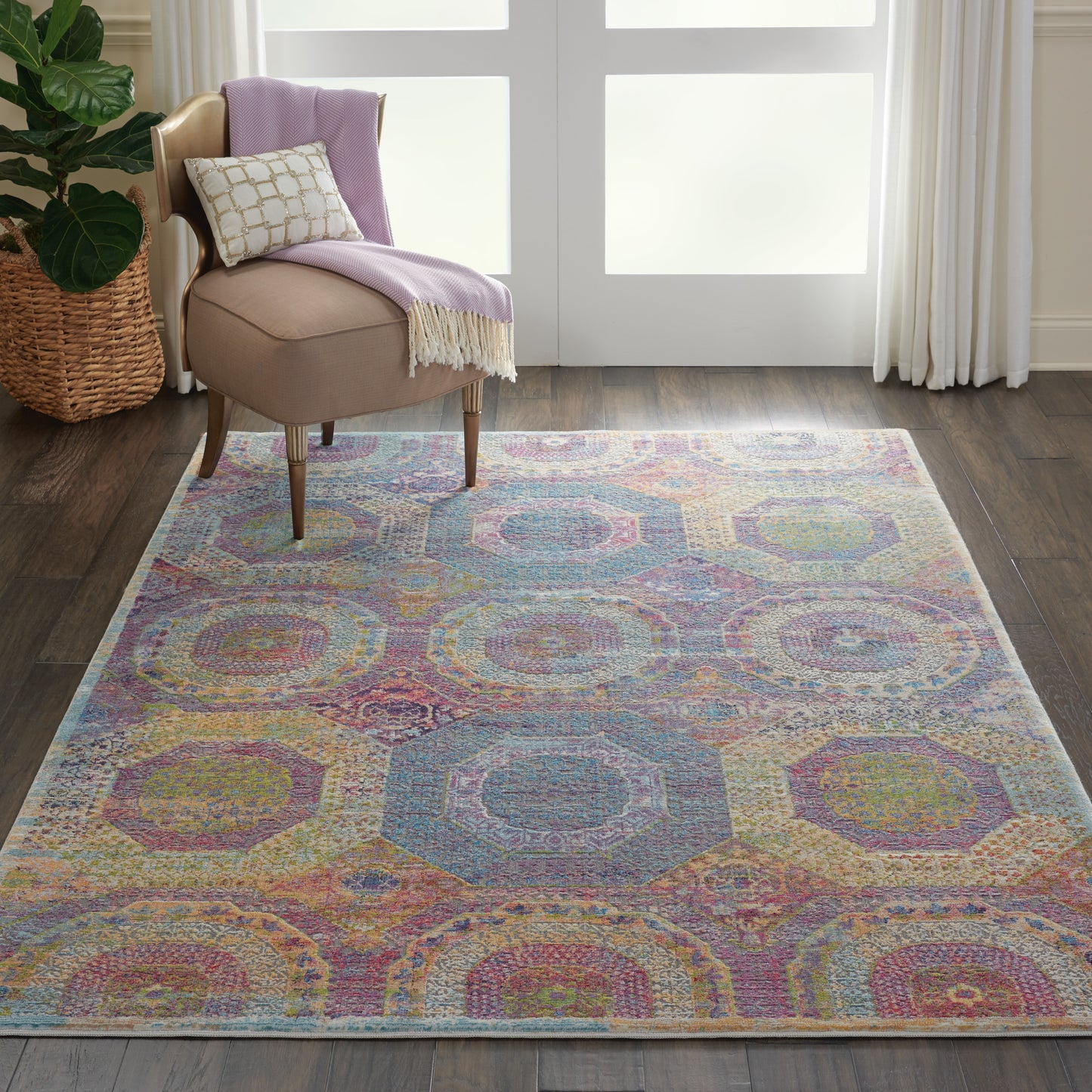 Nourison Ankara Global 5'3" x 7'6" Multicolor Bohemian Indoor Rug