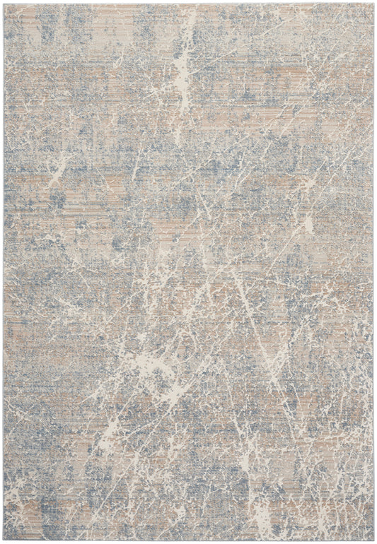 Nourison Exhale 5'3" x 7'3" Beige Blue Modern Indoor Rug