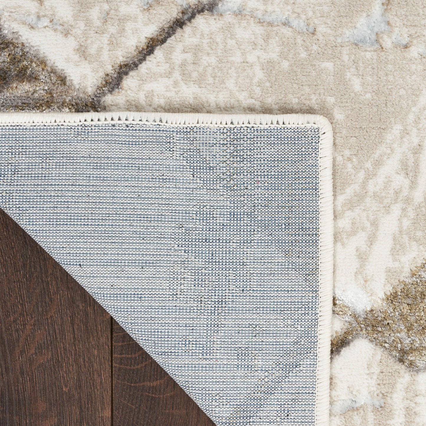 Nourison Glitz 2'3" x 7'6" Ivory/Grey Modern Indoor Rug