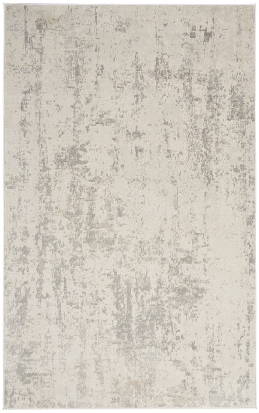 Nourison Quarry 3'9" x 5'9" Cream Grey Modern Indoor Rug