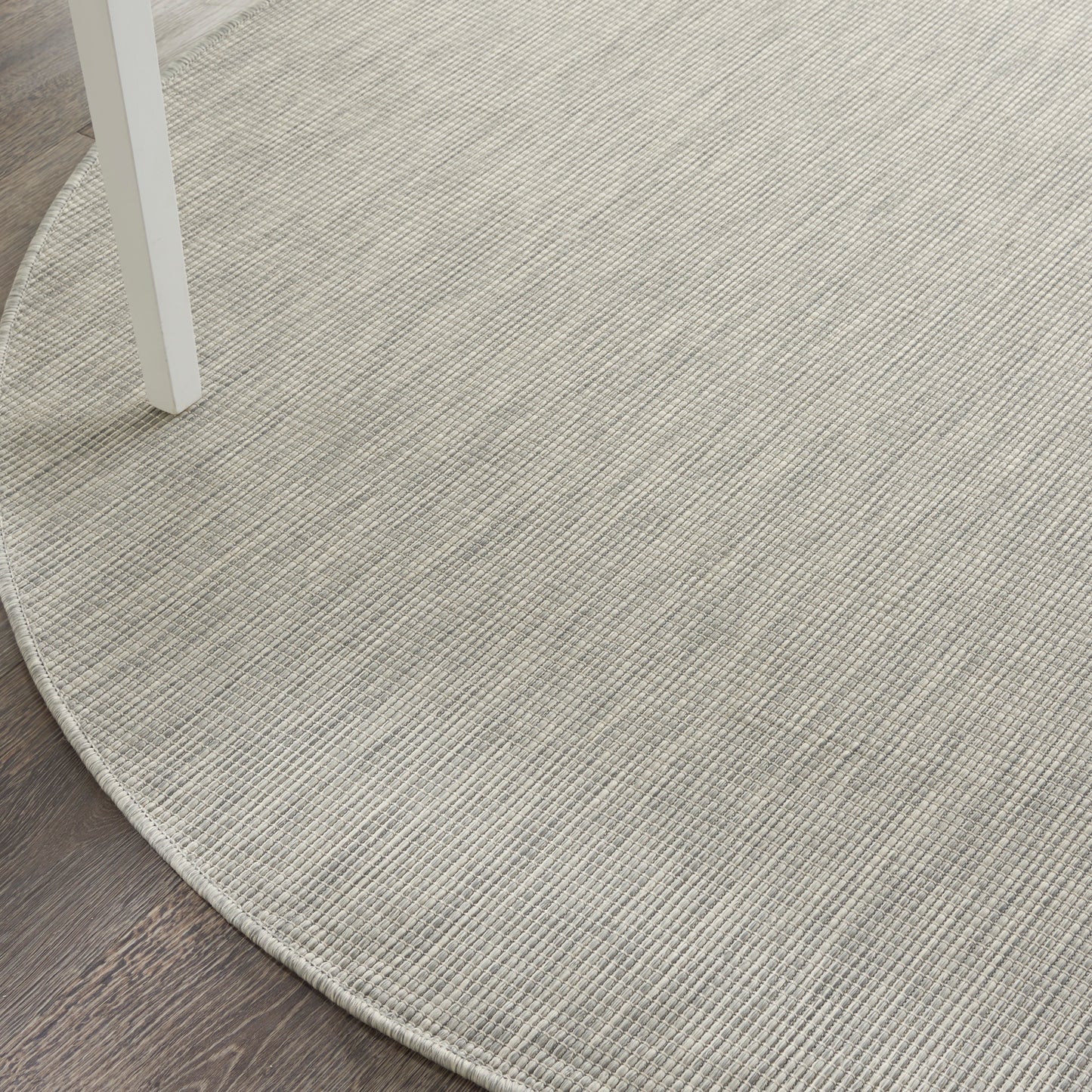 Nourison Positano 6' x Round Light Grey Modern Rug