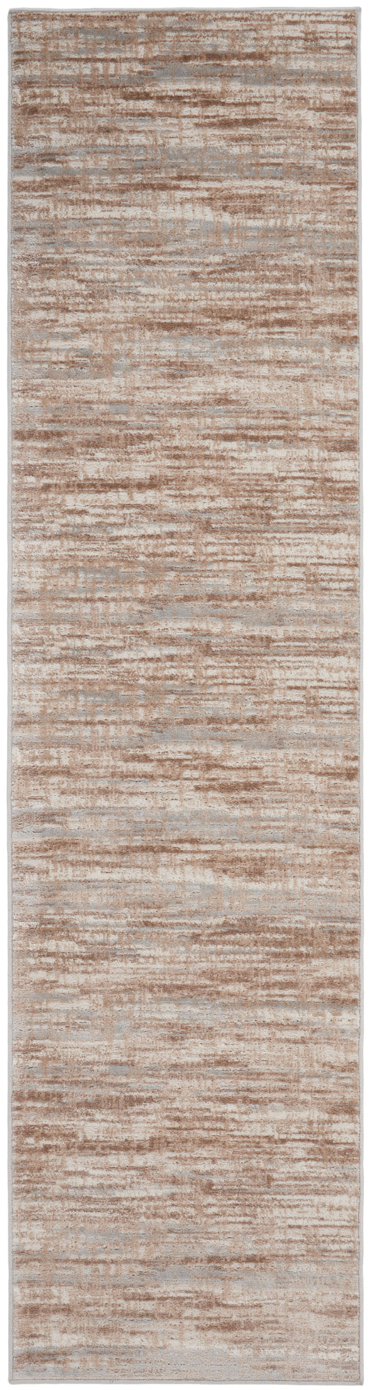 Nourison Elation 2'2" x 18' Ivory Grey Modern Indoor Rug