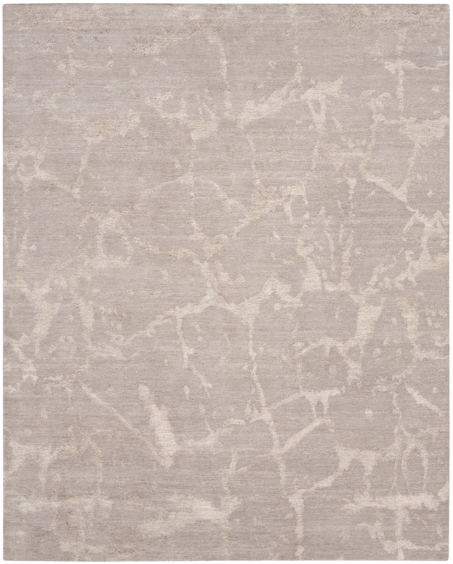 Nourison Silk Shadows 7'9" x 9'9" Silver Modern Indoor Rug