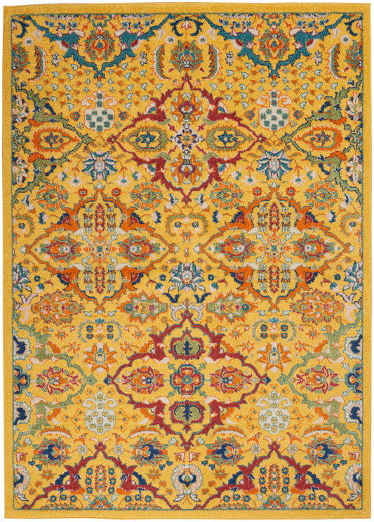 Nourison Allur 6' x 9' Yellow Multicolor Bohemian Indoor Rug