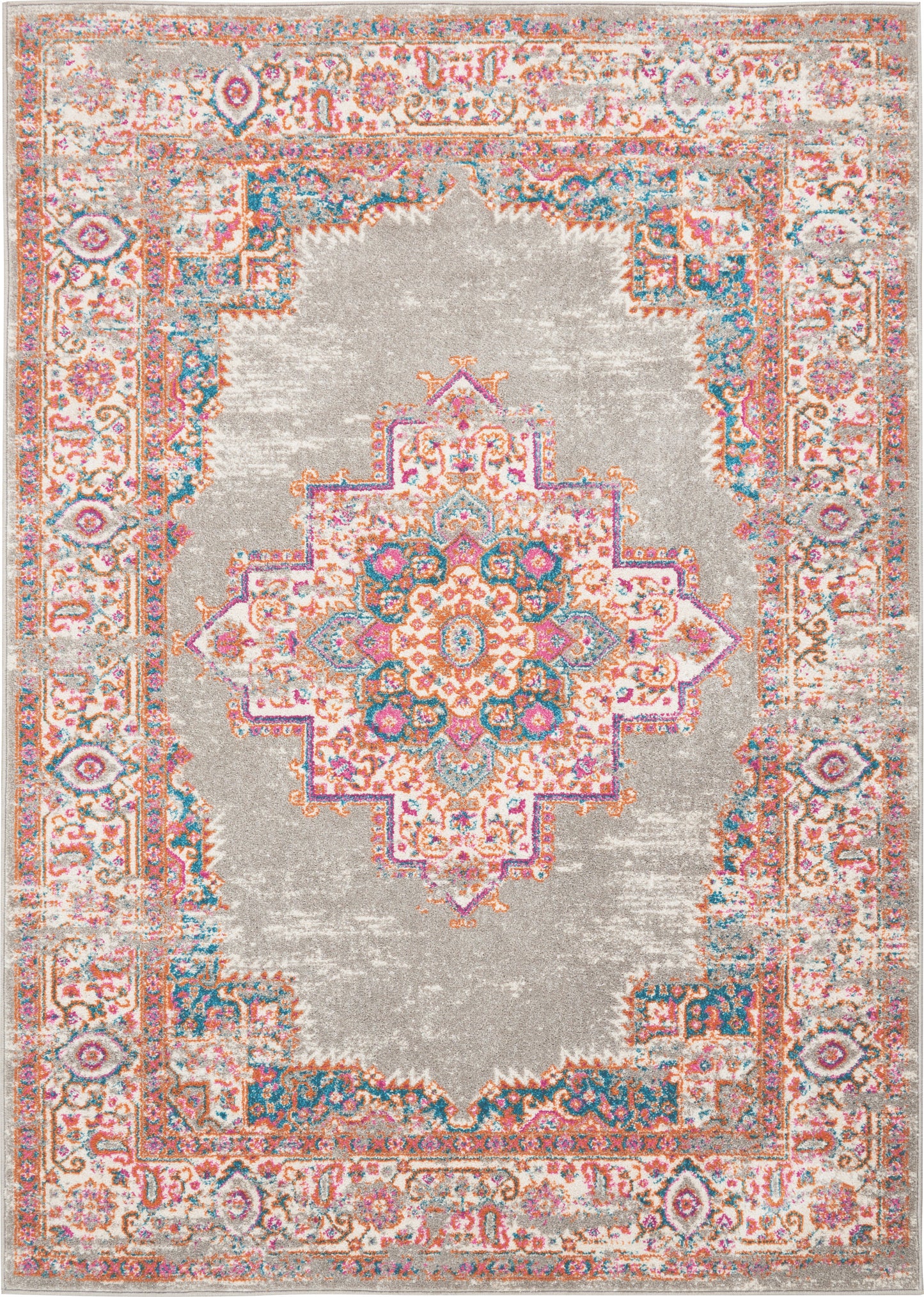 Nourison Passion 5'3" x 7'3" Grey Bohemian Indoor Rug