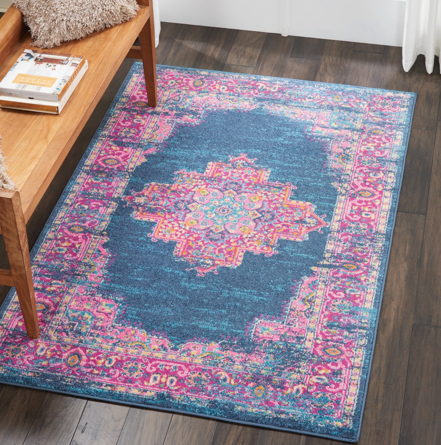 Nourison Passion 3'9" x 5'9" Blue Bohemian Indoor Rug