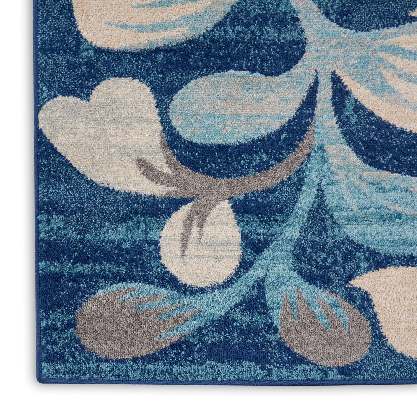 Nourison Tranquil 8'10" x 11'10" Navy Farmhouse Indoor Rug