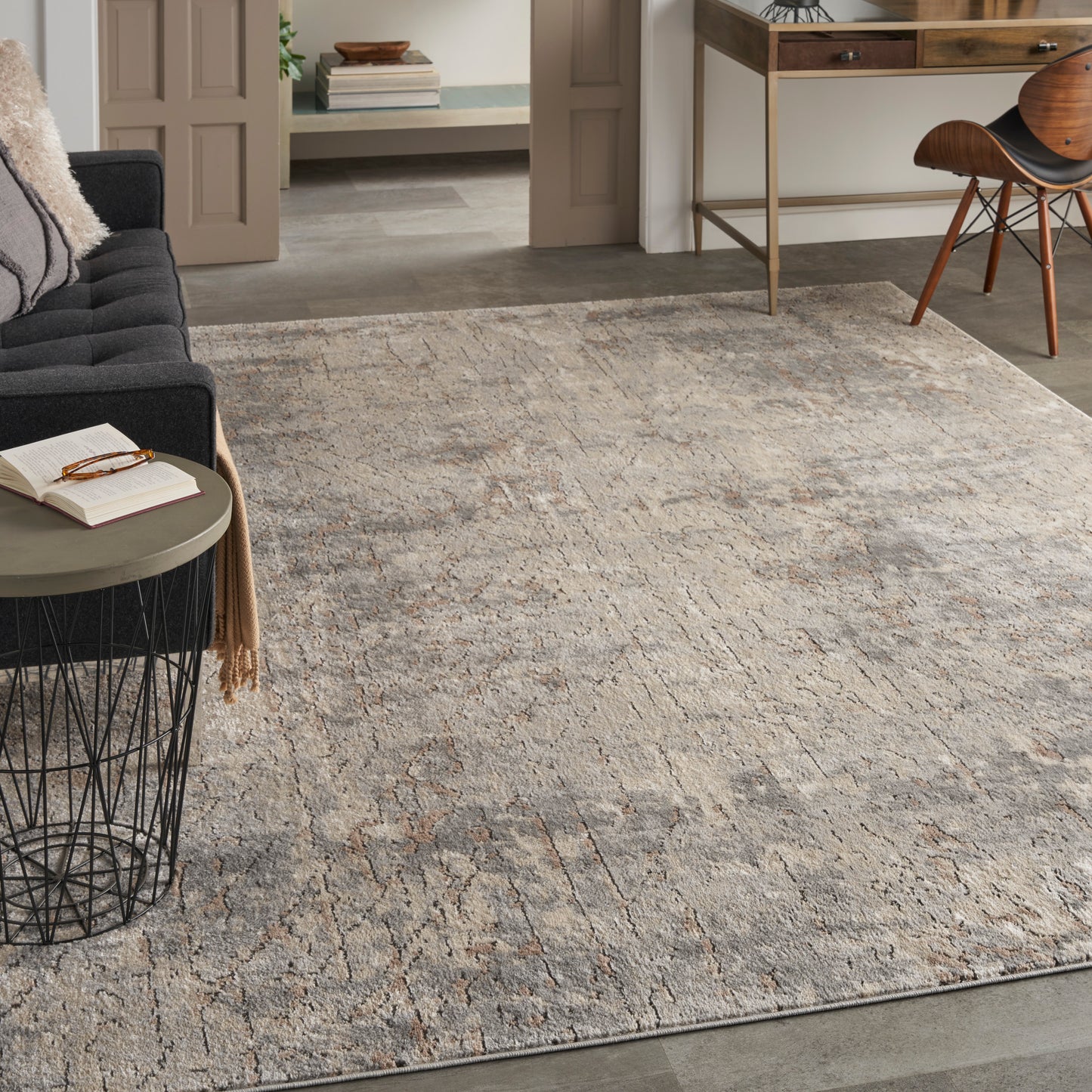 Nourison Quarry 7'10" x 9'10" Beige Grey Modern Indoor Rug