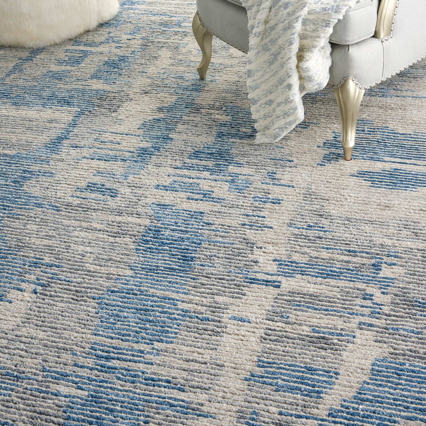 Nourison Ellora 8'6" x 11'6" Blue Modern Indoor Rug