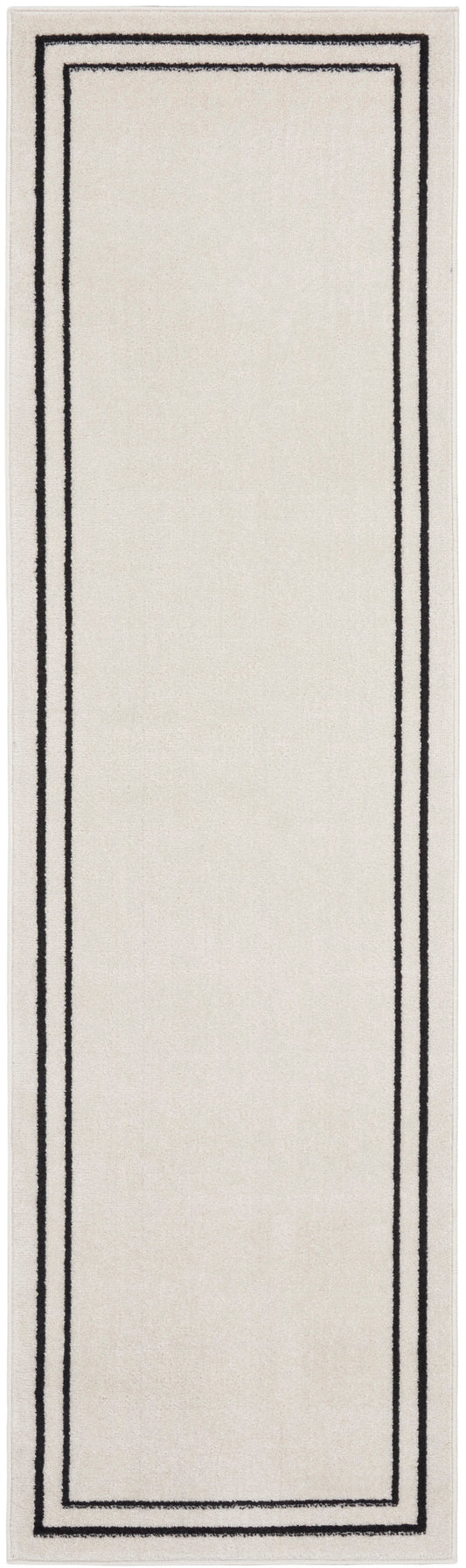 Nourison Nourison Essentials 2'2" x 7'6" Ivory/Black Contemporary Rug