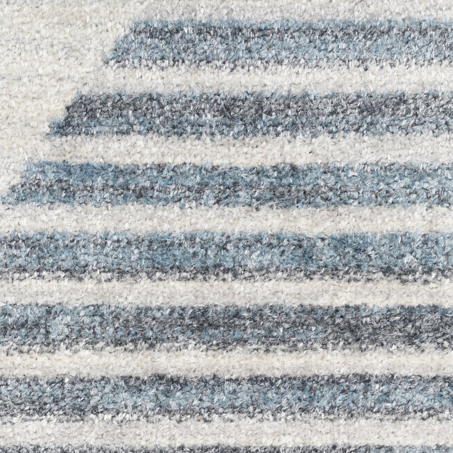 Nourison Astra Machine Washable 7'10" x 10' Ivory Blue Mid-Century Modern Indoor Rug