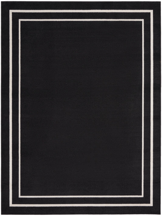 Nourison Nourison Essentials 9' x 12' Black Ivory Contemporary Rug