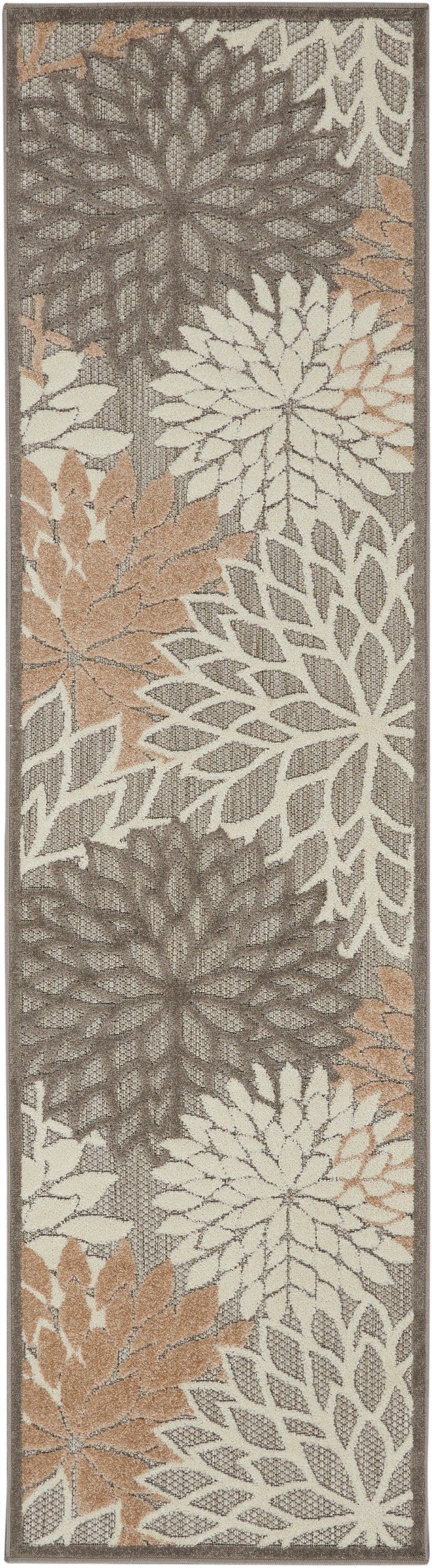 Nourison Aloha 2'3" x 12' Natural Tropical Rug