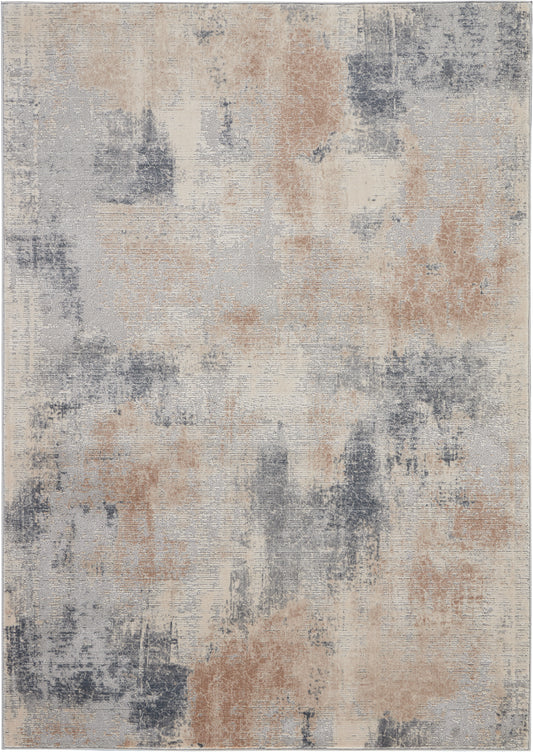 Nourison Rustic Textures 5'3" x 7'3" Beige Grey Modern Indoor Rug