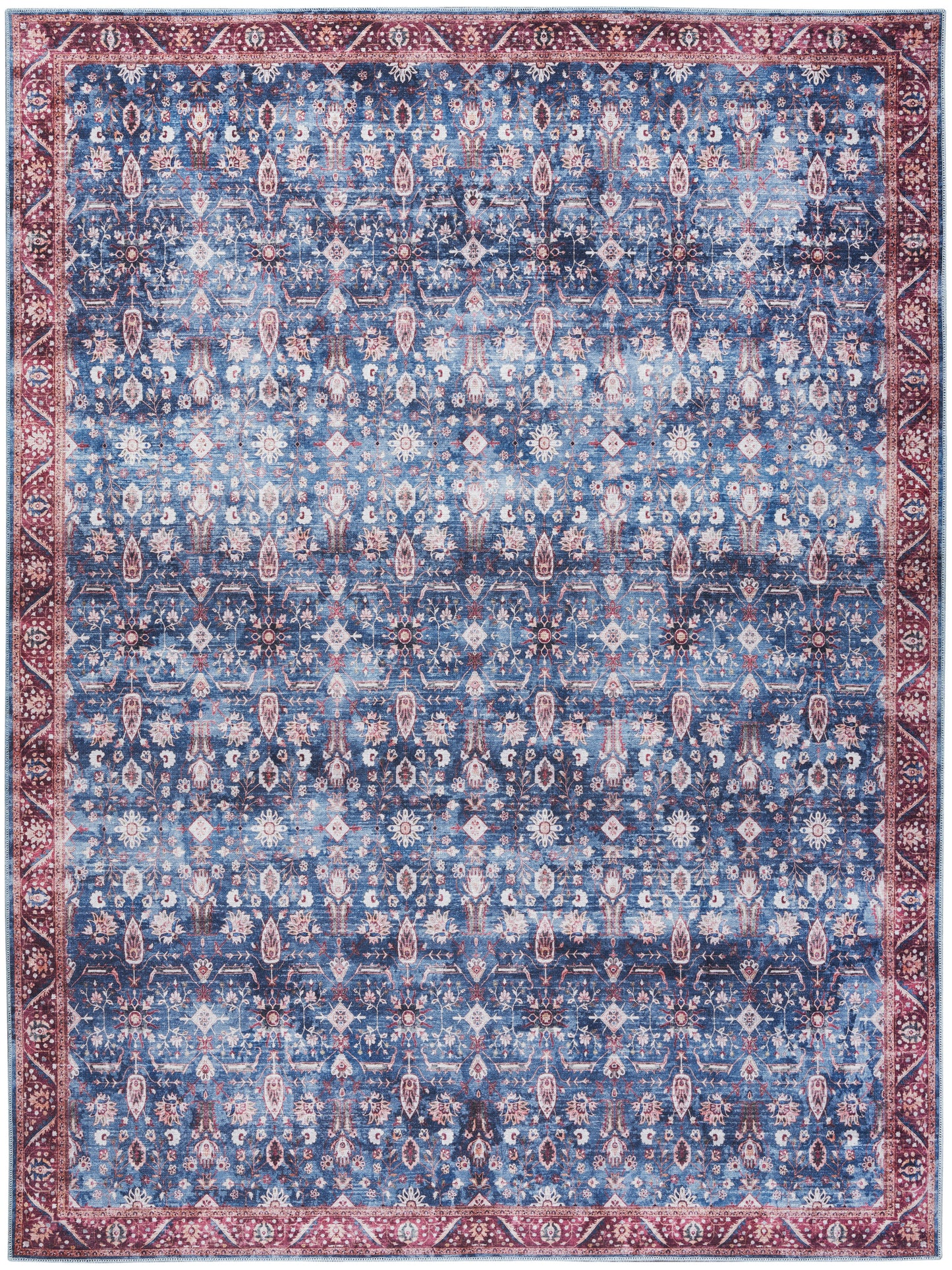 Nourison Grand Washables 9'2" x 12' Blue Brick Vintage Indoor Rug