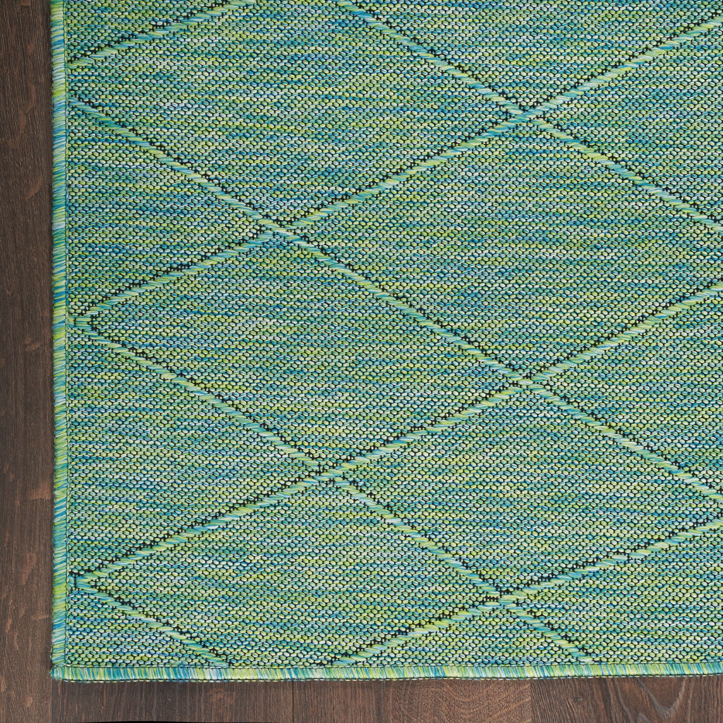 Nourison Washable Solutions 5' x 7' Blue/Green Modern Rug