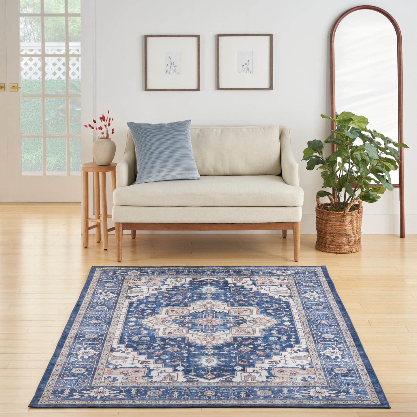 Nourison Fulton 5' x 7' Navy Ivory Vintage Indoor Rug