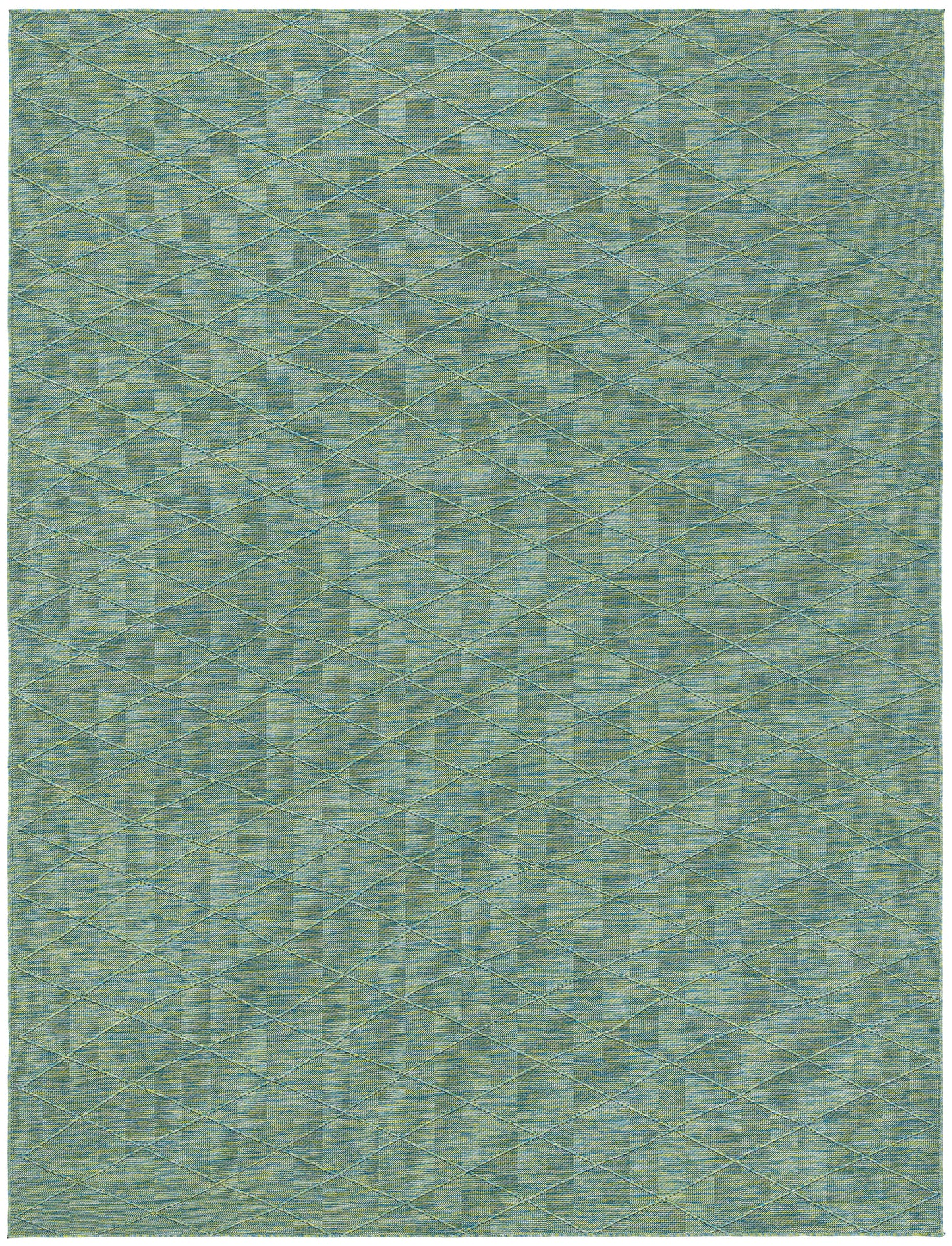 Nourison Washable Solutions 10' x 14' Blue/Green Modern Rug