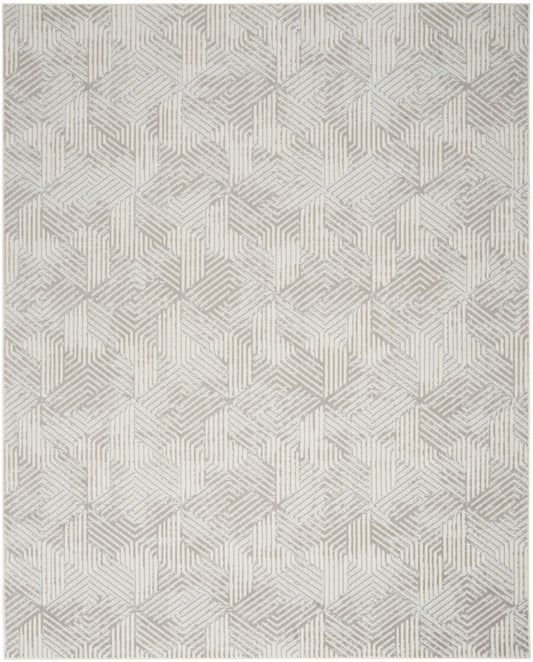 Nourison Grafix 7' x 10' Grey Modern Indoor Rug