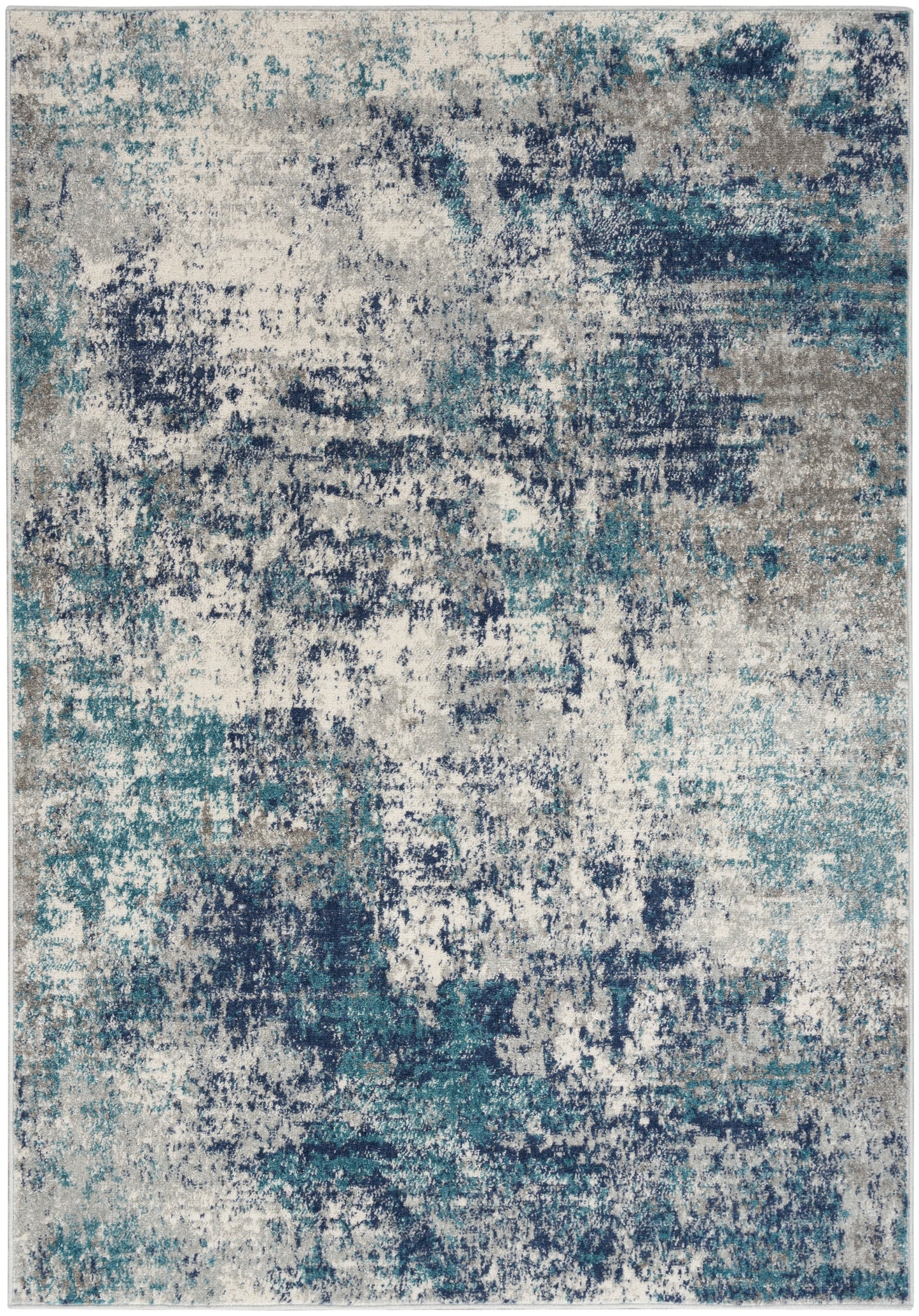 Nourison Passion 8' x 10' Ivory Teal Modern Indoor Rug