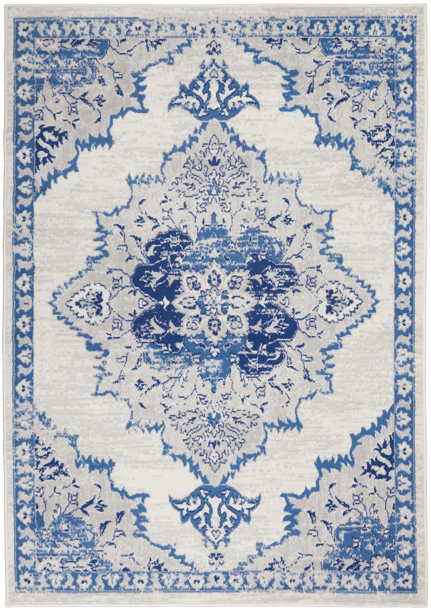 Nourison Whimsicle 6' x 9' Ivory Blue Bohemian Indoor Rug