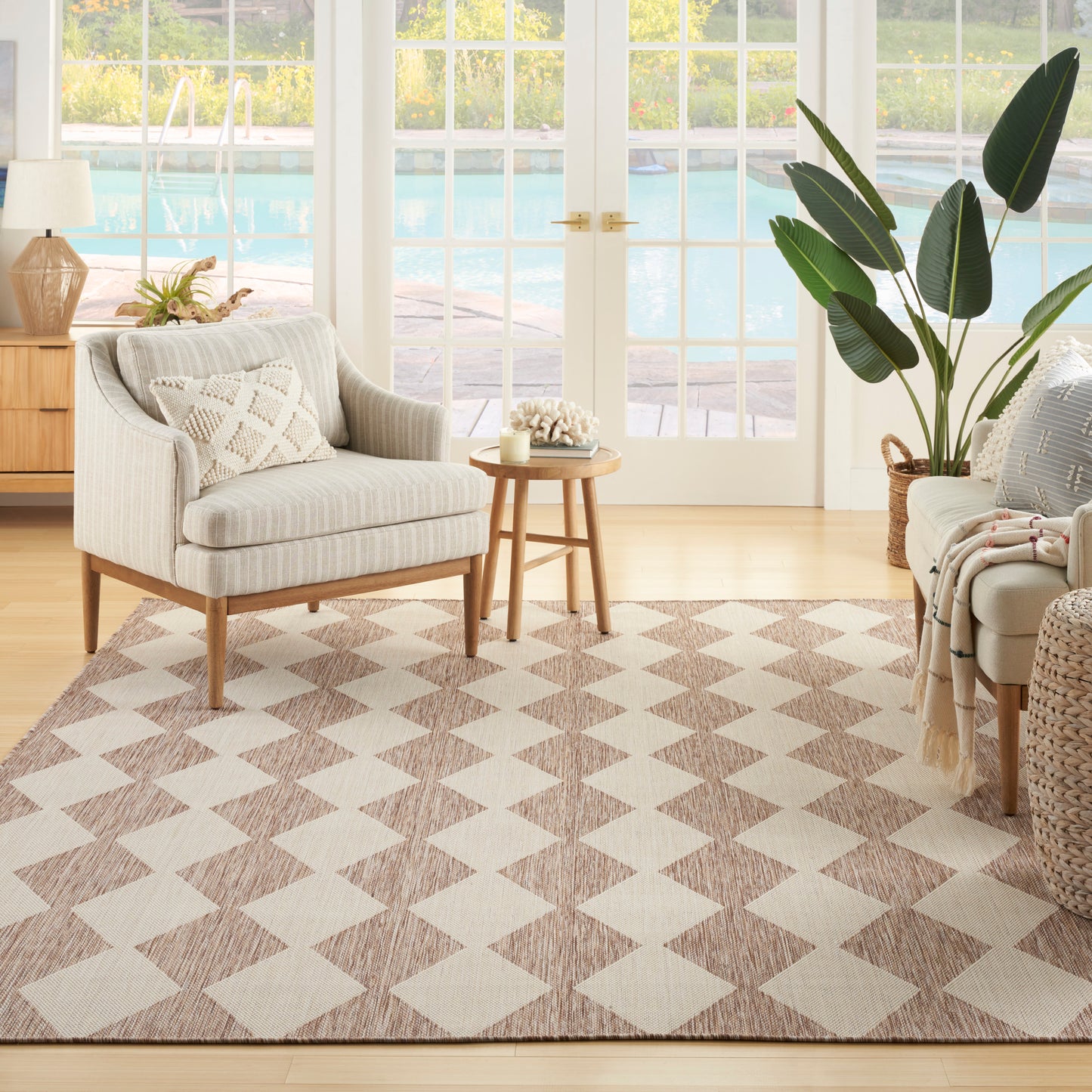 Nourison Positano 7' x 10' Beige Modern Rug