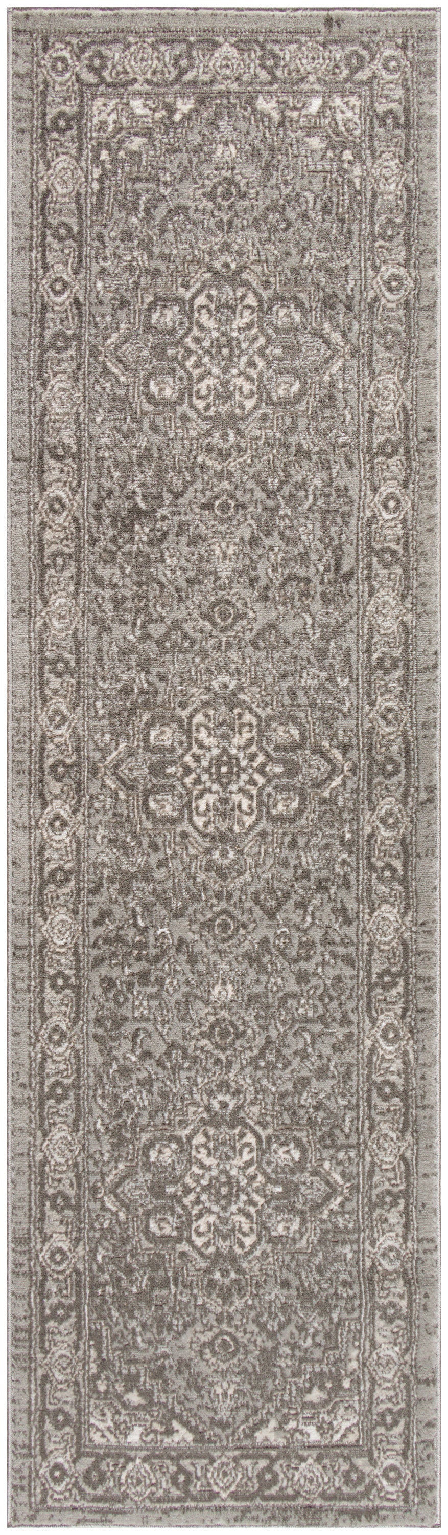 Nourison Quarry 2'2" x 7'6" Grey Vintage Indoor Rug