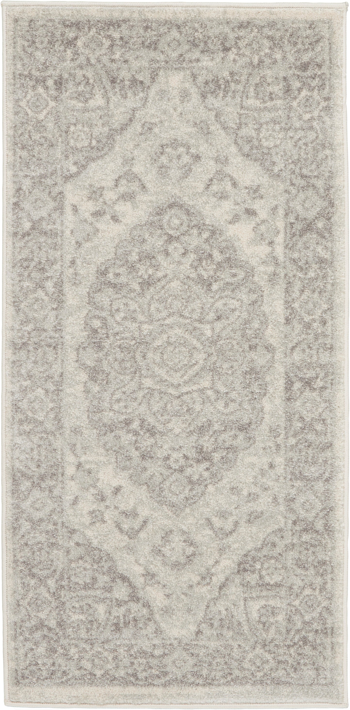 Nourison Tranquil 2' x 4' Ivory/Grey Vintage Indoor Rug