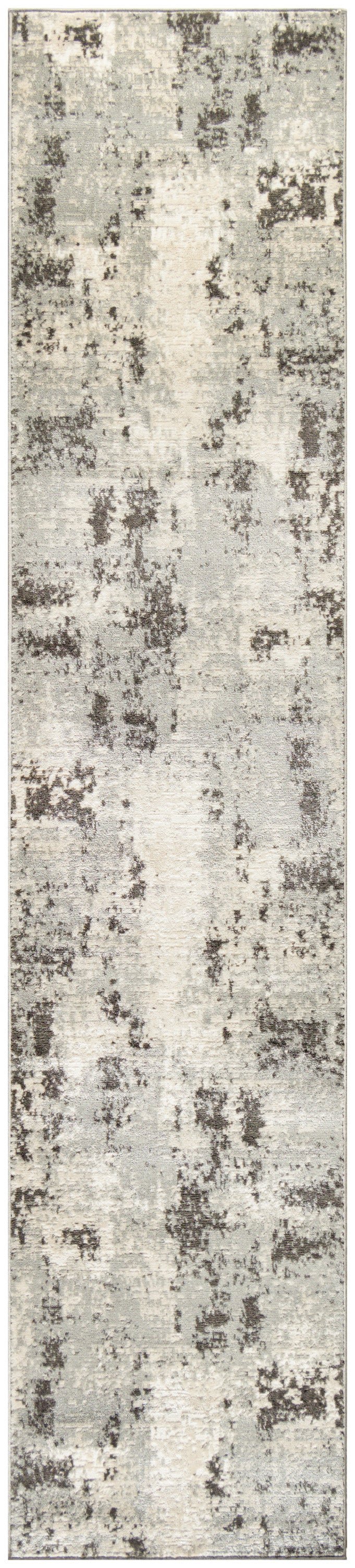 Nourison Serenity Home 2'2" x 7'6" Ivory Grey Modern Indoor Rug