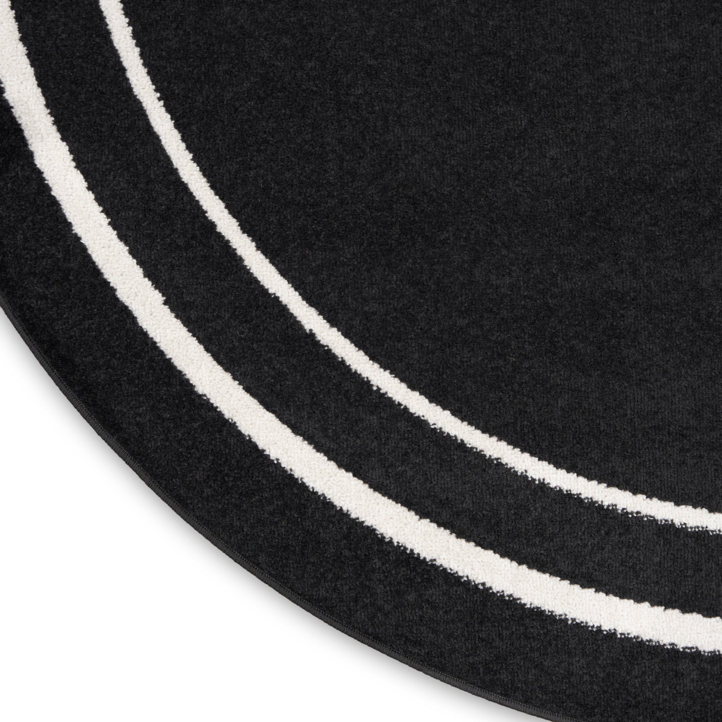 Nourison Nourison Essentials 4' x Round Black Ivory Contemporary Rug