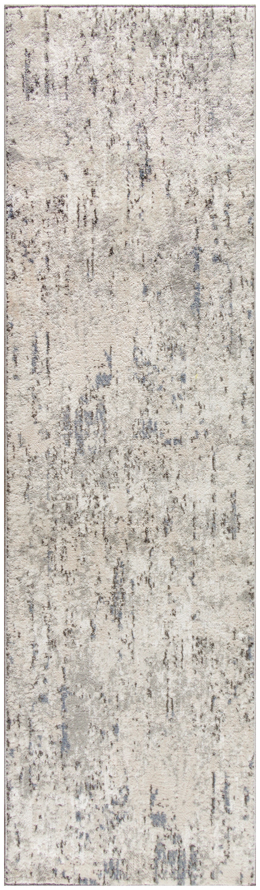 Nourison Quarry 2'2" x 7'6" Ivory Blue Grey Modern Indoor Rug