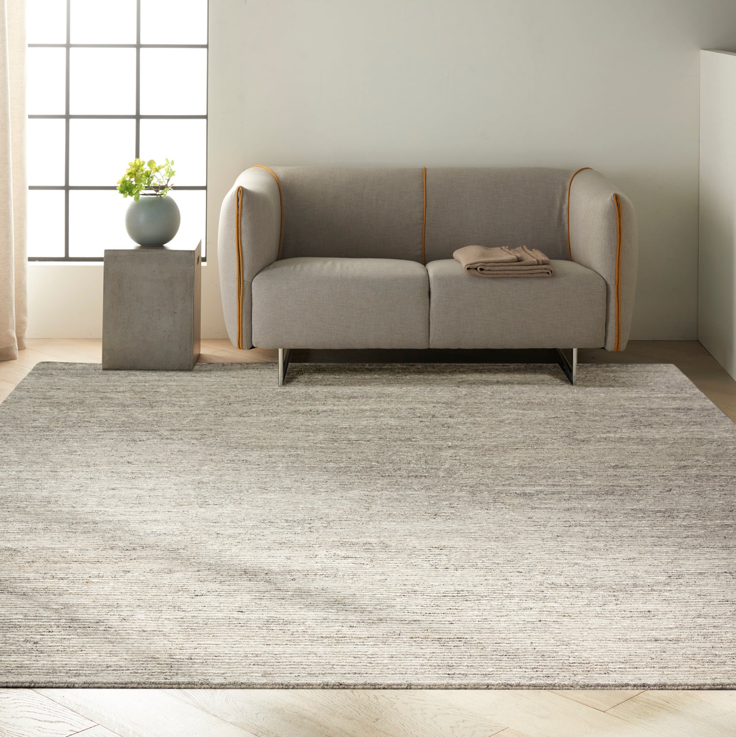 Calvin Klein Kathmandu 9' x 12' Grey Modern Indoor Rug