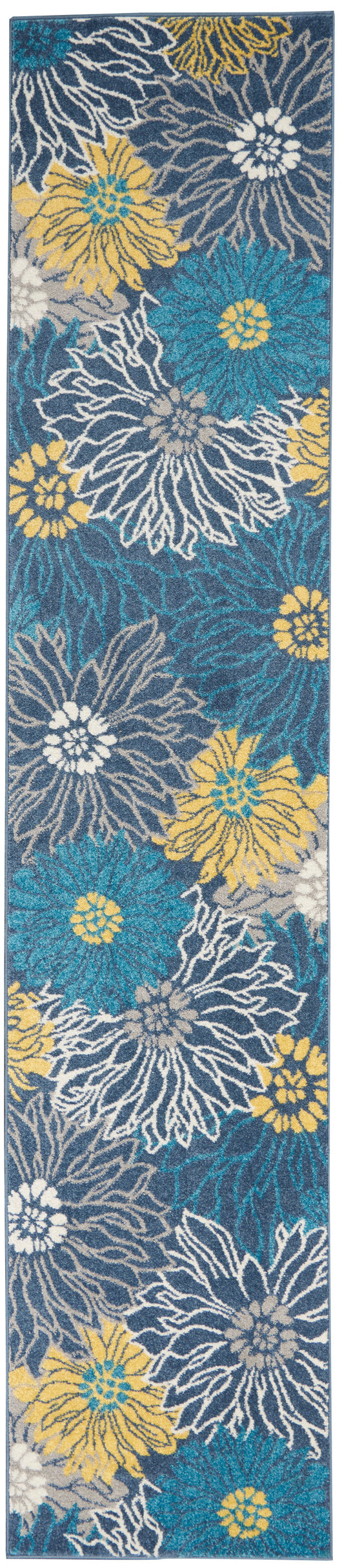 Nourison Passion 2'2" x 10' Blue Contemporary Indoor Rug