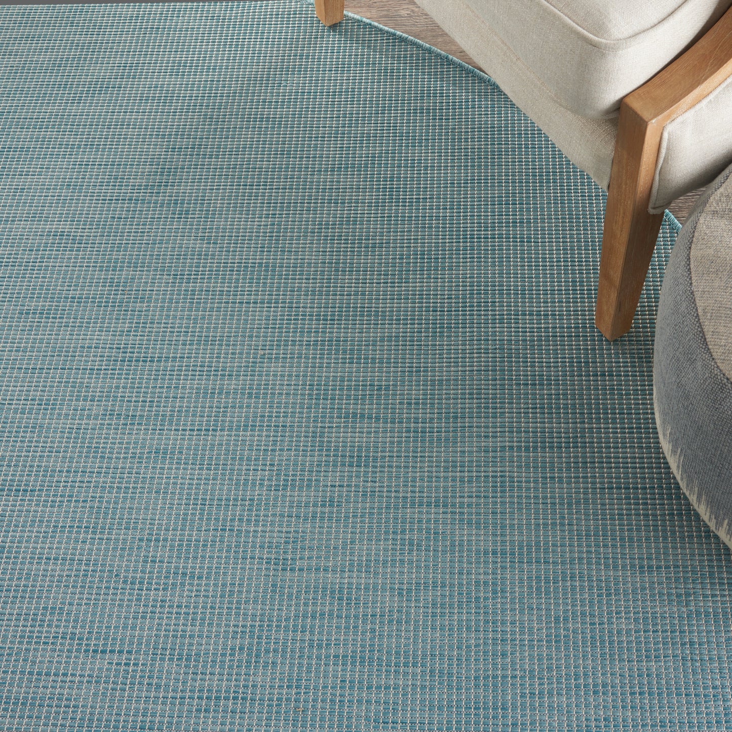 Nourison Positano 8' x Round Aqua Modern Rug