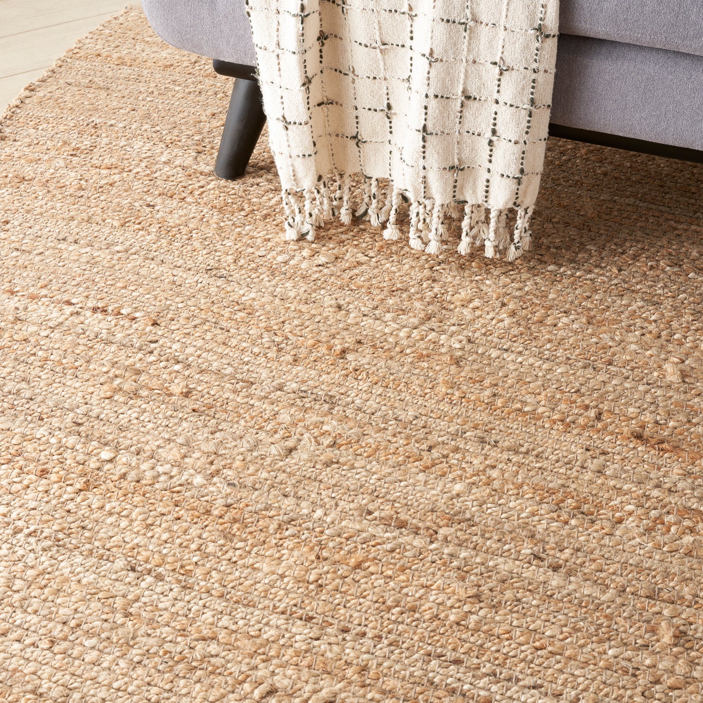 Nourison Natural Jute 8' x Square Natural Farmhouse Indoor Rug