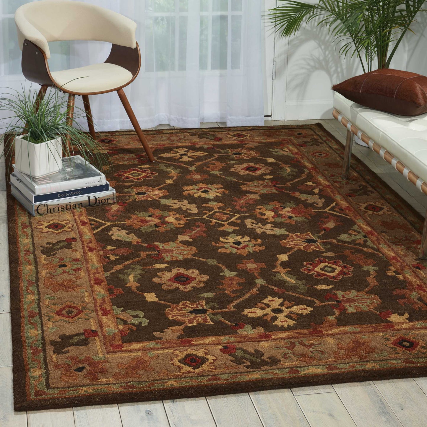 Nourison Tahoe 5'6" x 8'6" Espresso Traditional Indoor Rug