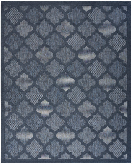 Nourison Easy Care 7' x 10' Navy Blue Modern Rug