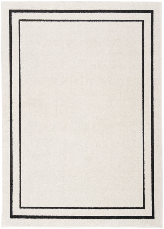 Nourison Nourison Essentials 4' x 6' Ivory/Black Contemporary Rug