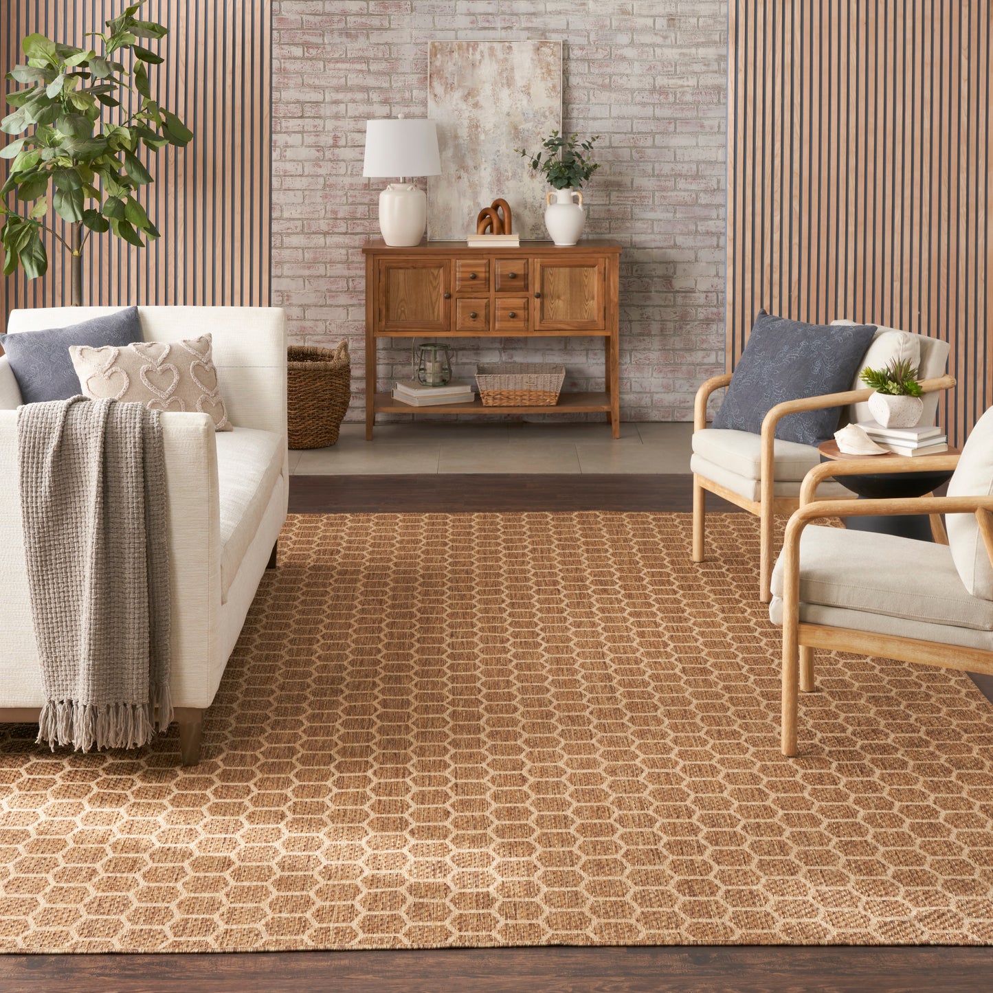 Nourison Twist Reversible 9' x 12' Natural Modern Rug