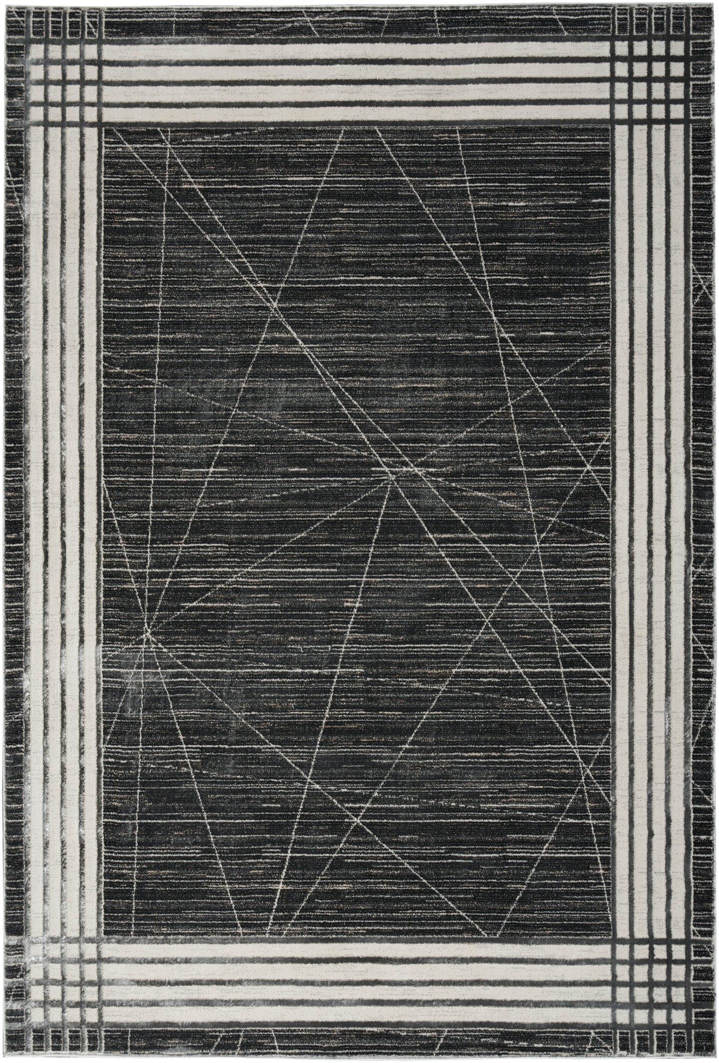 Nourison Desire 5'3" x 7'3" Charcoal/Silver Modern Indoor Rug