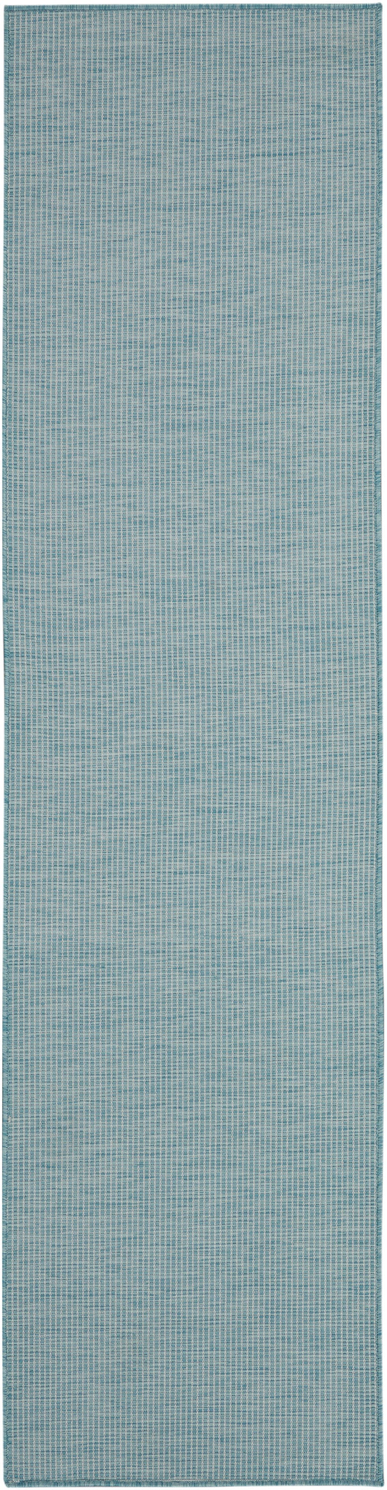 Nourison Positano 2' x 6' Aqua Modern Rug