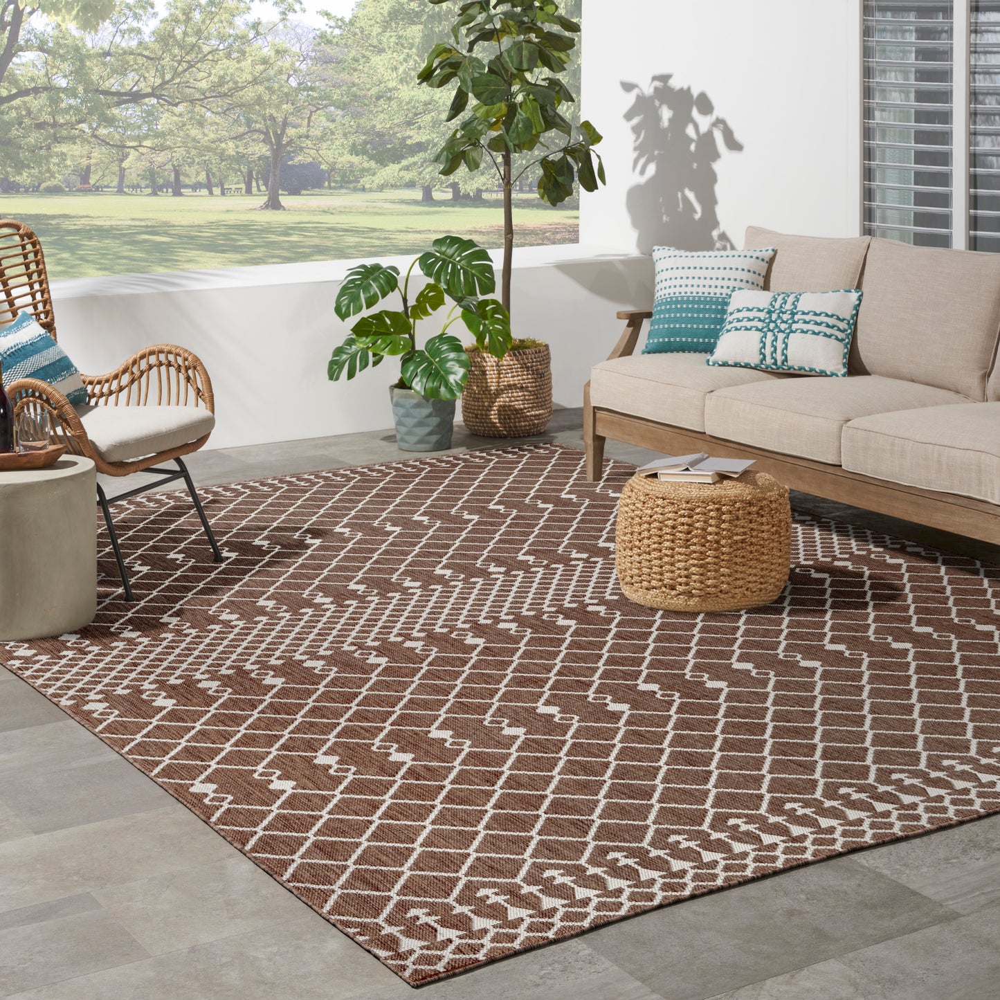 Nourison Positano 8' x 10' Natural Modern Rug