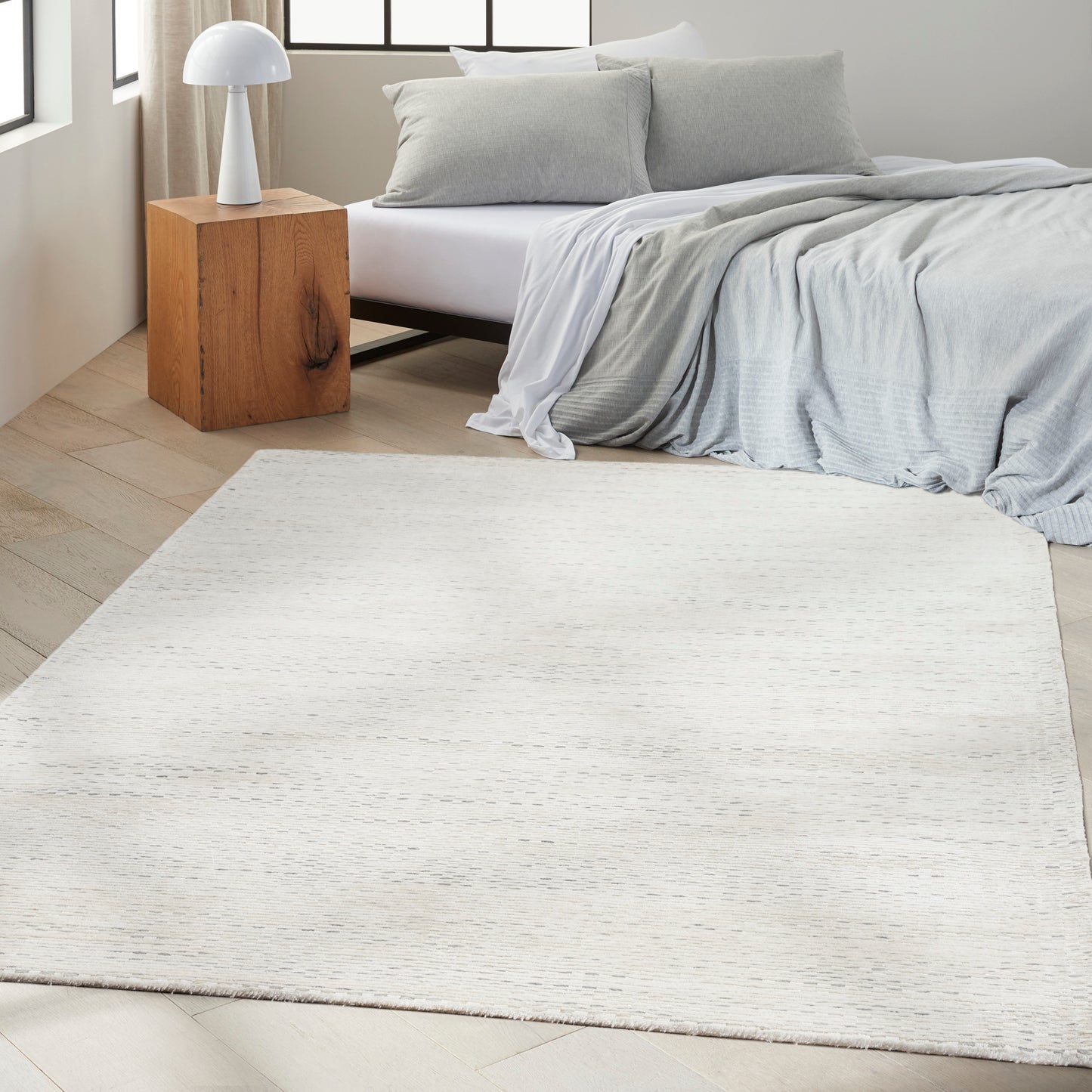 Calvin Klein Valley 5'3" x 7'3" Ivory Modern Indoor Rug