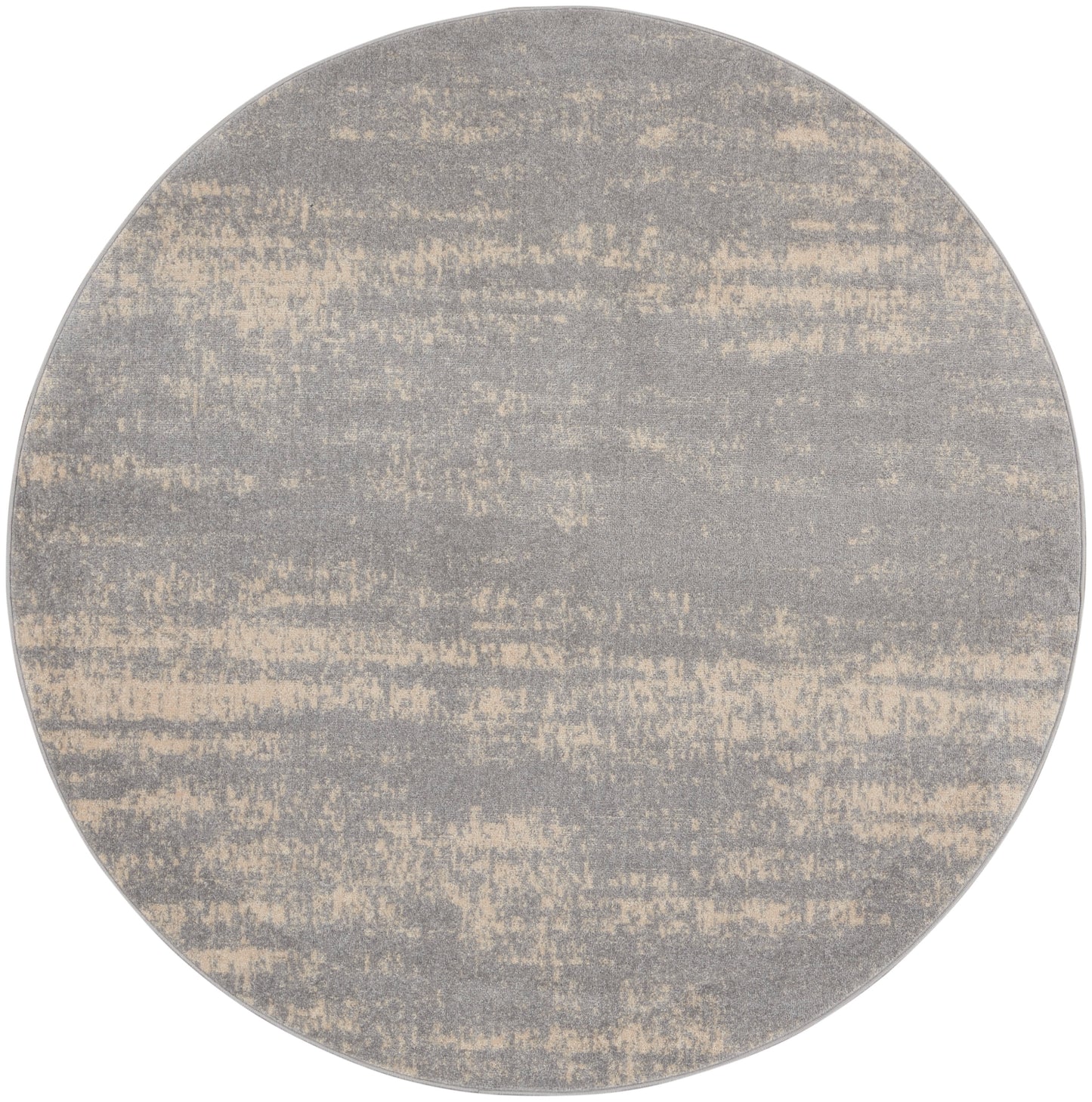 Nourison Nourison Essentials 4' x Round Grey Beige Modern Rug