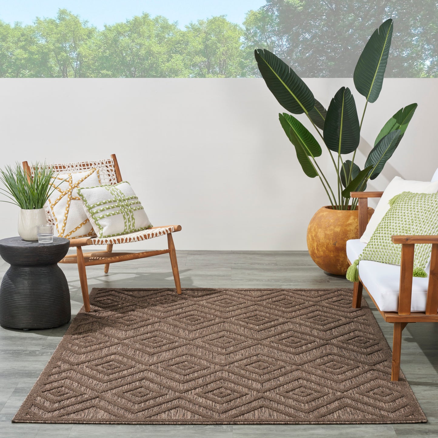 Nourison Versatile 6' x 9' Brown Modern Rug